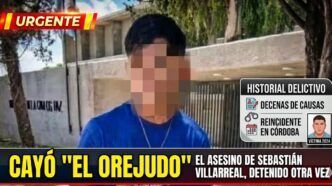 El Orejudo, el menor de 16 años asesino de Sebastián Villarreal, detenido nuevamente en Córdoba por robo.