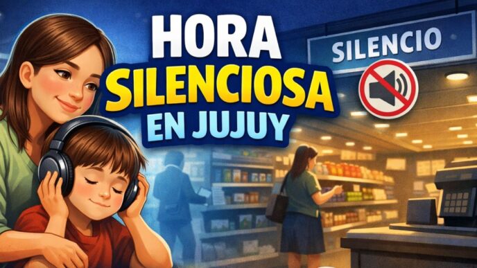 Familias jujeñas celebran la nueva “hora silenciosa”, una medida inclusiva que reduce luces y ruidos para personas con autismo y sensibilidades sensoriales.