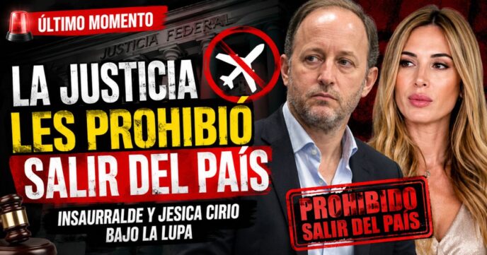 La Justicia les prohibió salir del país a Martín Insaurralde y Jesica Cirio en el marco de la causa por presunto enriquecimiento ilícito.