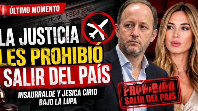 La Justicia les prohibió salir del país a Martín Insaurralde y Jesica Cirio en el marco de la causa por presunto enriquecimiento ilícito.