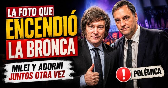 Miniatura sobre Milei y Adorni juntos en medio de una polémica política, con tono de alerta, bronca social y cuestionamientos al Gobierno nacional.