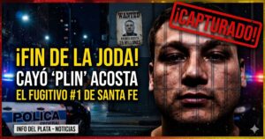 Plin Acosta detenido. Fotografía del peligroso barra de Rosario Central y narcotraficante capturado por la Policía Federal a la salida de un boliche en CABA.