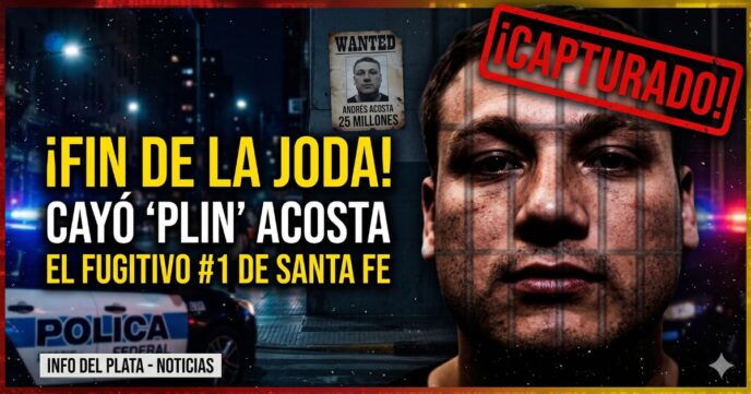Plin Acosta detenido. Fotografía del peligroso barra de Rosario Central y narcotraficante capturado por la Policía Federal a la salida de un boliche en CABA.