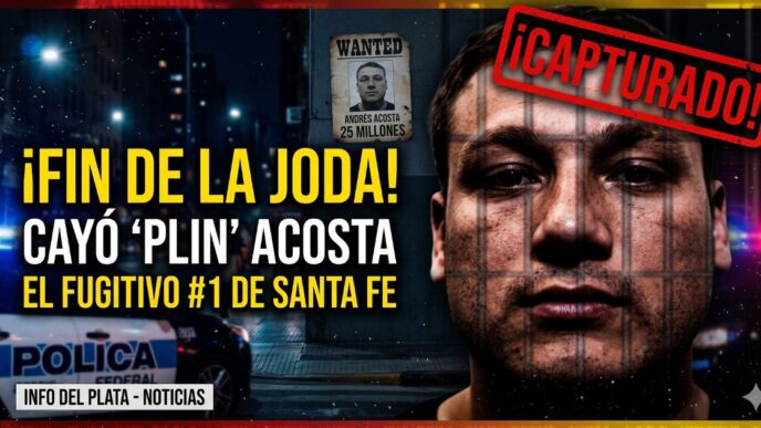 Plin Acosta detenido. Fotografía del peligroso barra de Rosario Central y narcotraficante capturado por la Policía Federal a la salida de un boliche en CABA.