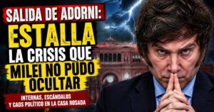 Salida de Adorni tras la crisis política del Gobierno de Javier Milei frente a la Casa Rosada