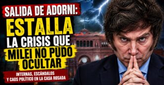 Salida de Adorni tras la crisis política del Gobierno de Javier Milei frente a la Casa Rosada