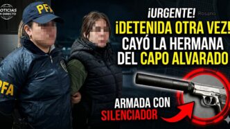Detención de Yanina Alvarado en Rosario por violar la domiciliaria con un arma con silenciador