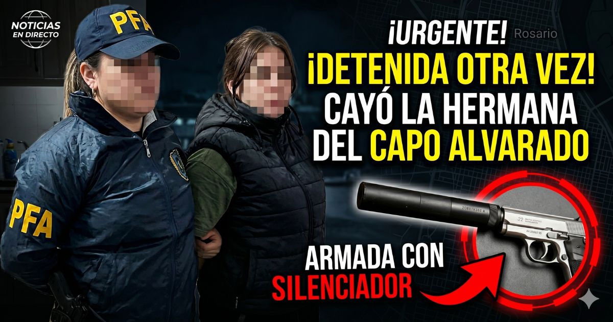 Detención de Yanina Alvarado en Rosario por violar la domiciliaria con un arma con silenciador
