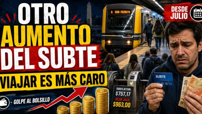 Aumento del subte en Buenos Aires desde julio, con pasajeros preocupados por el tarifazo y el impacto directo en el bolsillo.