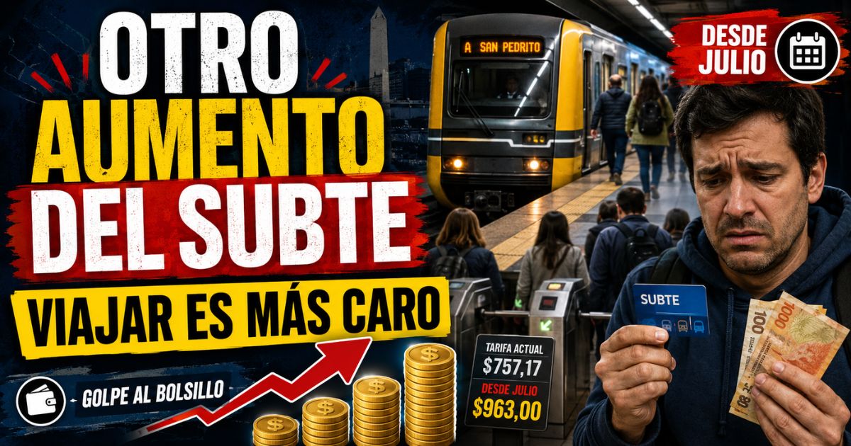 Aumento del subte en Buenos Aires desde julio, con pasajeros preocupados por el tarifazo y el impacto directo en el bolsillo.