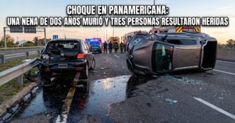 Imágenes del trágico choque en Panamericana a la altura de Tigre: vehículos destruidos y volcados tras el accidente donde murió una nena de dos años.