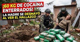 Megaoperativo antidrogas en Roldán: Gendarmería desentierra 60 kilos de cocaína mientras la dueña de la casa se desmaya.