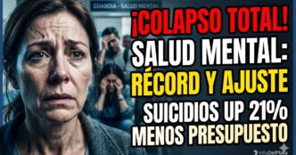 Mujer desesperada en una guardia médica reflejando el colapso total en salud mental, récord histórico de suicidios y el brutal ajuste de presupuesto bajo el gobierno de Javier Milei.