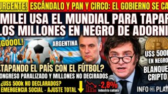 Manuel Adorni y Javier Milei escándalo por declaración jurada millones en criptomonedas y crisis social tapada por el Mundial