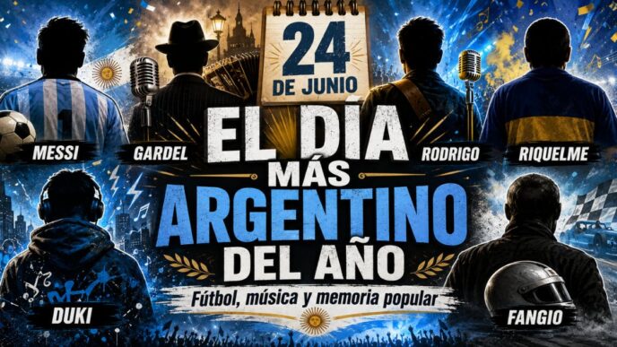 El día más argentino del año: Messi, Gardel, Rodrigo, Riquelme, Duki y Fangio reunidos en una miniatura sobre cultura popular argentina