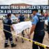 Operativo policial y emergencias en Tucumán tras la muerte de un hombre por un golpe en una discusión en Villa Carmela, con el sospechoso detenido en la escena.