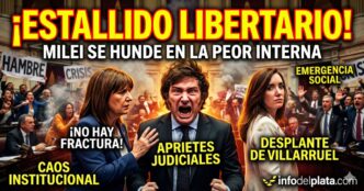Javier Milei furioso junto a Patricia Bullrich y Victoria Villarruel en medio del estallido de la interna libertaria en el Senado