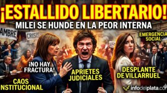 Javier Milei furioso junto a Patricia Bullrich y Victoria Villarruel en medio del estallido de la interna libertaria en el Senado