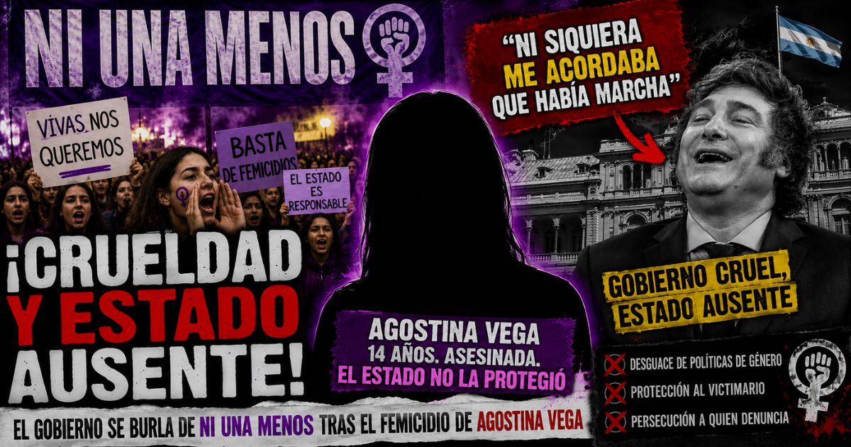 Multitudinaria marcha de Ni Una Menos en el Congreso exigiendo justicia por Agostina Vega, la nena desmembrada, en repudio a la burla y el ajuste del gobierno libertario.