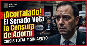 Manuel Adorni acorralado y sudando en el Senado ante la inminente moción de censura y el pedido unánime de renuncia.