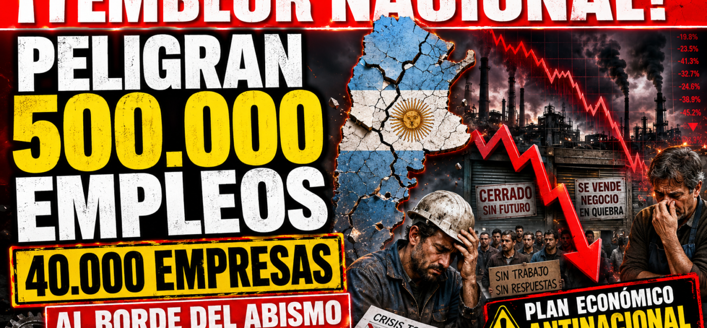 Crisis industrial pyme en Argentina 2026 pérdida de empleo y cierre de empresas de la burguesía nacional.