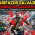 Hombre desesperado rodeado de carteles por los tarifazos en junio aplicados por el gobierno de Milei en transporte, luz, gas y prepagas.