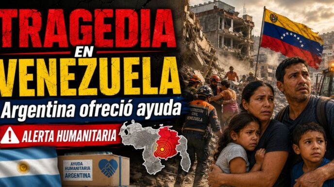 Miniatura sobre la tragedia por los terremotos en Venezuela, con rescates, familias afectadas y el ofrecimiento de ayuda humanitaria de Argentina.