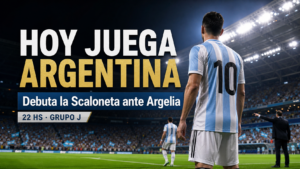 Portada del debut de Argentina ante Argelia en el Mundial 2026, con la Scaloneta lista para defender la corona.
