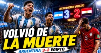 Argentina volvió de la muerte ante Egipto y ganó 3 a 2 con una remontada histórica en el Mundial.