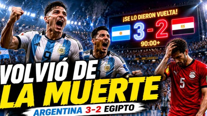 Argentina volvió de la muerte ante Egipto y ganó 3 a 2 con una remontada histórica en el Mundial.