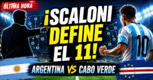 Miniatura de Argentina vs Cabo Verde por el Mundial 2026, con Scaloni definiendo el once titular y clima de máxima tensión para la Selección Argentina.