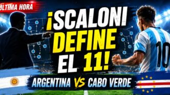 Miniatura de Argentina vs Cabo Verde por el Mundial 2026, con Scaloni definiendo el once titular y clima de máxima tensión para la Selección Argentina.