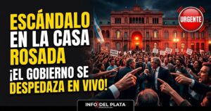 Escándalo en la Casa Rosada por interna del gobierno y protestas frente a la sede oficial.