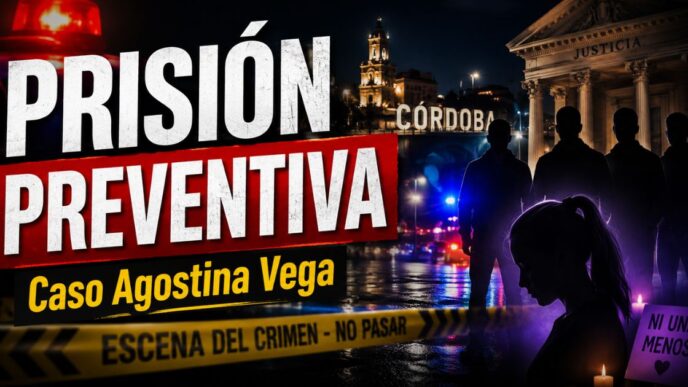 Miniatura sobre el femicidio de Agostina Vega con prisión preventiva para tres acusados en Córdoba y fuerte reclamo de justicia.