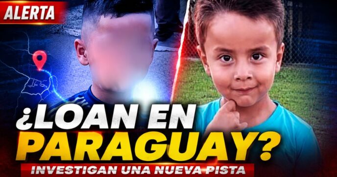 Loan en Paraguay: comparación entre el niño visto en una exposición y la imagen de Loan Danilo Peña.