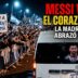 Miniatura de noticia que muestra a un lado una multitud de hinchas de Rosario con una pancarta que dice "BIENVENIDO A CASA, CAPITÁN!", y al otro lado el rostro de Lionel Messi mirando por la ventana de una camioneta blanca, con el texto superpuesto en grande "¡MESSI VOLVIÓ! EL DOLOR DEL CAPITÁN" y "UNA CIUDAD QUE LE ABRAZA".