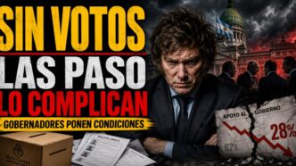 Milei se queda sin votos para eliminar las PASO mientras los gobernadores ponen condiciones al Gobierno.