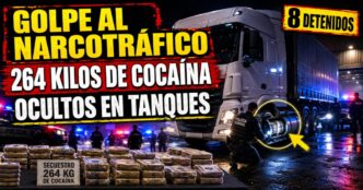 Banda narco con 264 kilos de cocaína ocultos en tanques de combustible de un camión