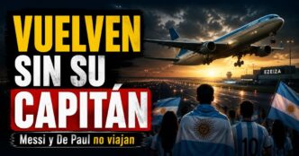Selección Argentina sin Messi regresa a Ezeiza mientras el capitán y Rodrigo De Paul no viajan con la delegación.