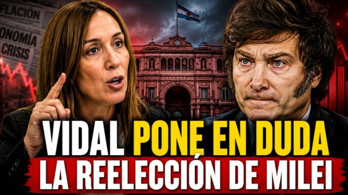María Eugenia Vidal pone en duda la reelección de Javier Milei mientras crece la preocupación por la economía argentina.