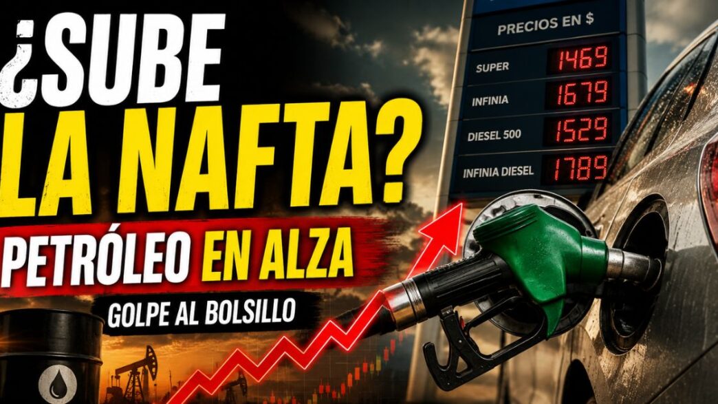 Aumento de la nafta por la suba del petróleo, con surtidor, precios en alza y fuerte impacto en el bolsillo de los argentinos.