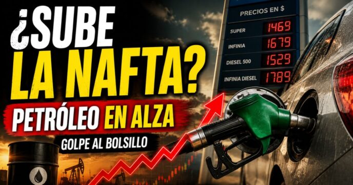Aumento de la nafta por la suba del petróleo, con surtidor, precios en alza y fuerte impacto en el bolsillo de los argentinos.