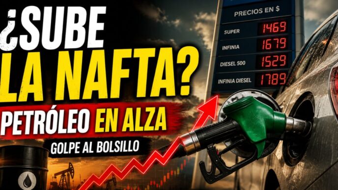 Aumento de la nafta por la suba del petróleo, con surtidor, precios en alza y fuerte impacto en el bolsillo de los argentinos.