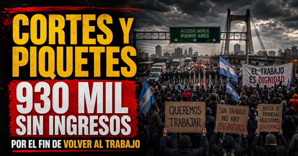 Cortes y piquetes por el fin de Volver al Trabajo: 930 mil personas quedarían sin ingresos
