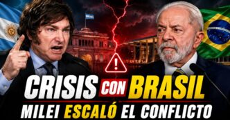 Javier Milei y Lula da Silva enfrentados por la crisis diplomática entre Argentina y Brasil.