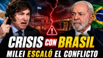 Javier Milei y Lula da Silva enfrentados por la crisis diplomática entre Argentina y Brasil.
