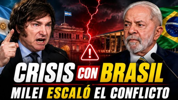 Javier Milei y Lula da Silva enfrentados por la crisis diplomática entre Argentina y Brasil.