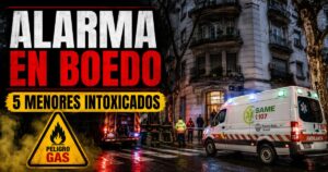 Escape de gas en Boedo con operativo del SAME y cinco menores intoxicados.