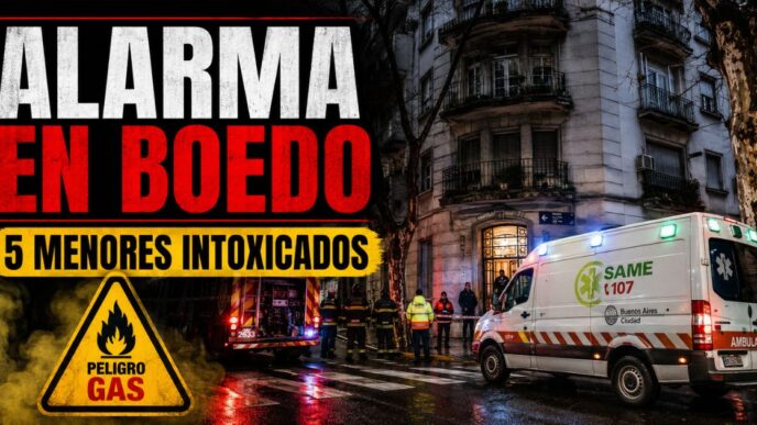 Escape de gas en Boedo con operativo del SAME y cinco menores intoxicados.