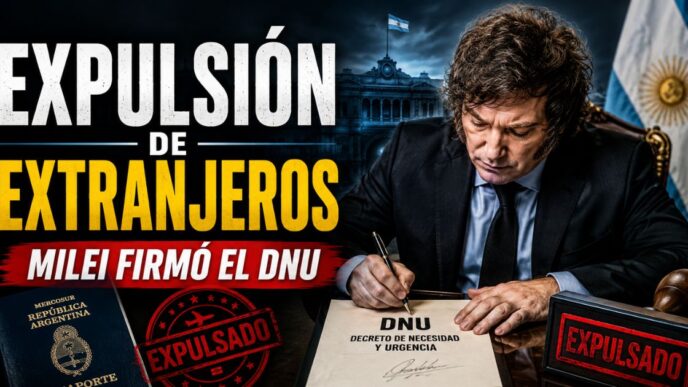 Javier Milei firma el DNU que habilita la expulsión de extranjeros en Argentina
